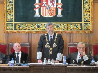 El presidente Carlos Lesmes durante su intervención